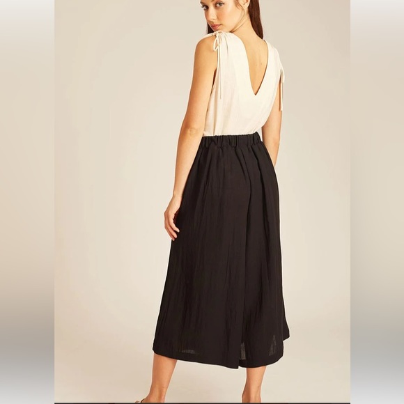 PEPALOVES - Embroidered SUN TOP Tie Shoulder Double V Neck Tank Sz XS - Picture 3 of 7